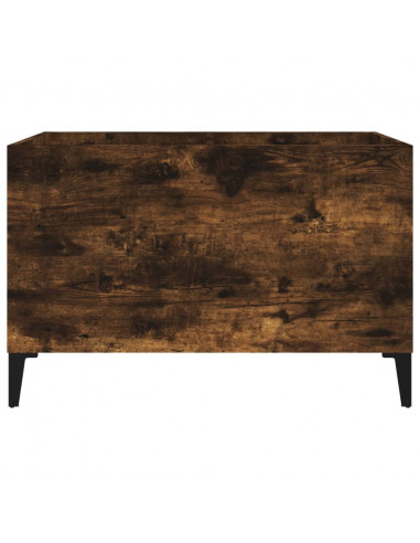Mobile Porta Dischi Rovere Fumo 74,5x38x48 cm Legno Multistrato