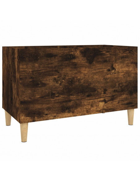 Mobile Porta Dischi Rovere Fumo 74,5x38x48 cm Legno Multistrato