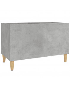 Mobile Porta Dischi Grigio Cemento 74,5x38x48 Legno Multistrato 2