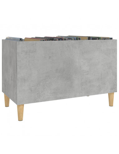 Mobile Porta Dischi Grigio Cemento 74,5x38x48 Legno Multistrato