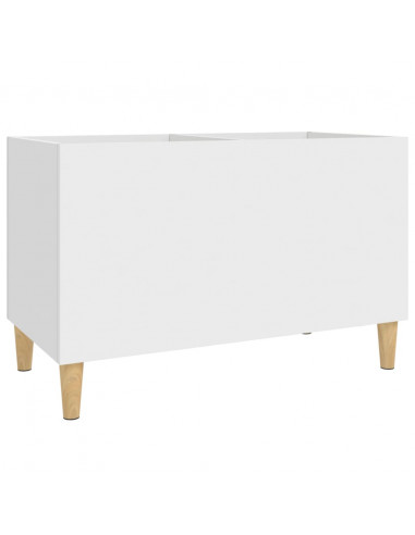 Mobile Porta Dischi Bianco 74,5x38x48 cm in Legno Multistrato