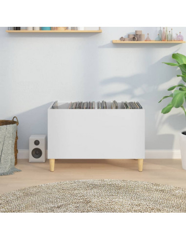 Mobile Porta Dischi Bianco 74,5x38x48 cm in Legno Multistrato