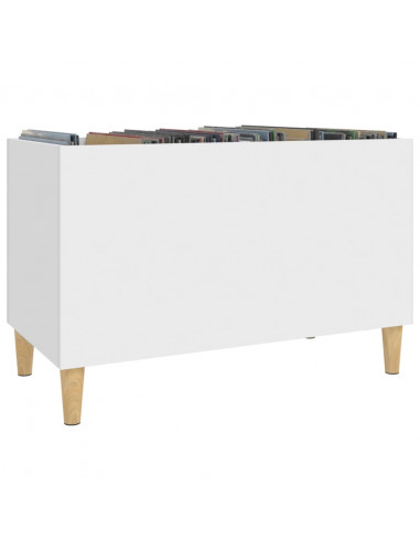 Mobile Porta Dischi Bianco 74,5x38x48 cm in Legno Multistrato