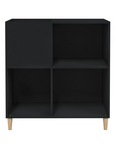 Mobile Porta Dischi Nero 84,5x38x89 cm in Legno Multistrato