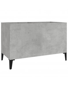 Mobile Porta Dischi Grigio Cemento 74,5x38x48 Legno Multistrato 2