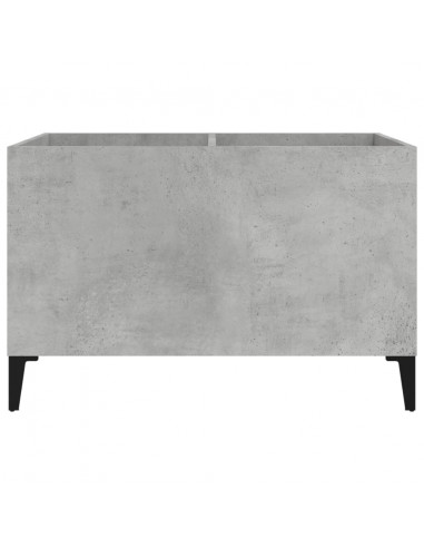 Mobile Porta Dischi Grigio Cemento 74,5x38x48 Legno Multistrato