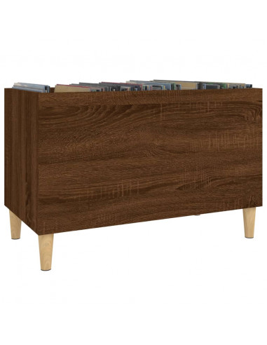 Mobile Porta Dischi Rovere Marrone 74,5x38x48 Legno Multistrato