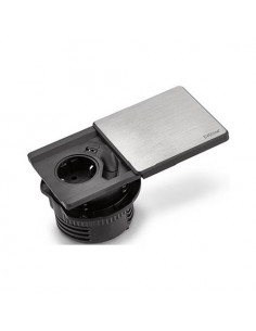 Multipresa mobile Evoline 159270003300 SQUARE 80 Inox Inox