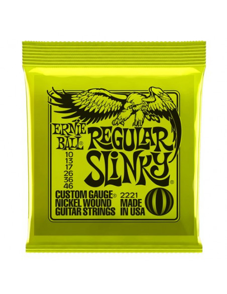 Muta corde chitarra elettrica Ernie Ball P02221 REGULAR SLINKY