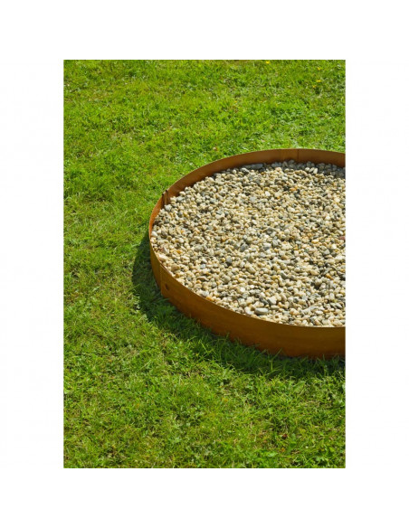 Nature Bordatura da Giardino 3 pz 91,4x10,2 cm Acciaio Corten