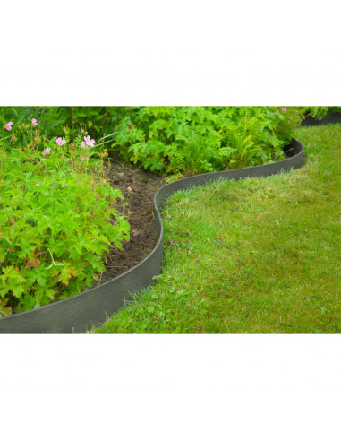 Nature Bordatura da Giardino Ruvida 0,12x12 m 5 mm Grigia