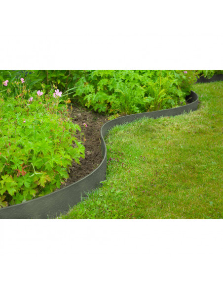 Nature Bordatura da Giardino Ruvida 0,12x24 m 5 mm Grigia