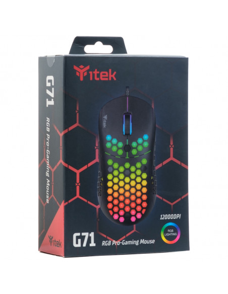 itek G71 mouse Gaming Mano destra USB tipo A Ottico 12000 DPI