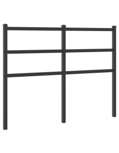 Testiera in Metallo Nero 120 cm 2