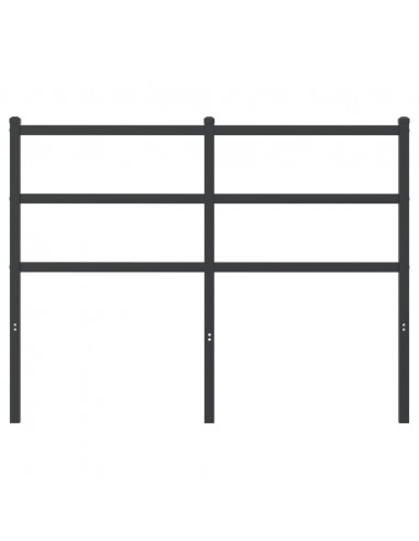 Testiera in Metallo Nero 120 cm