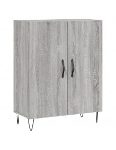 Credenza Grigio Sonoma 69,5x34x180 cm in Legno Multistrato 2