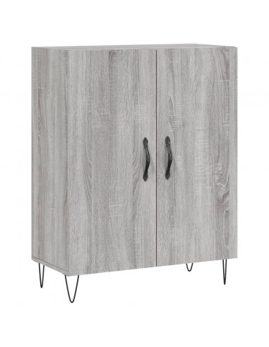 Credenza Grigio Sonoma 69,5x34x180 cm in Legno Multistrato