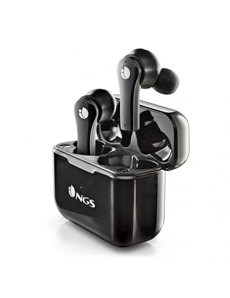 NGS AURICOLARI STEREO BLUETOOTH 5.1 ARTICA BLOOM + BASE DI RICARICA + Touch sensor + Vivavoce BLACK