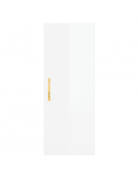 Credenza 34,5x34x180 cm in Legno Multistrato Bianco Lucido