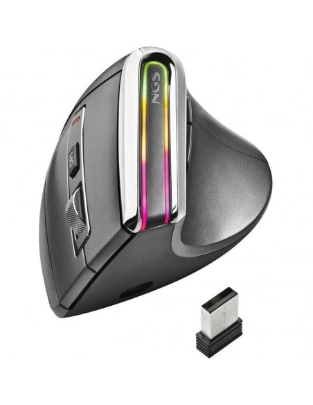NGS MOUSE VERTICALE ERGONOMICO USB BLUETOOTH CON LUCI LED 7 PULSANTI