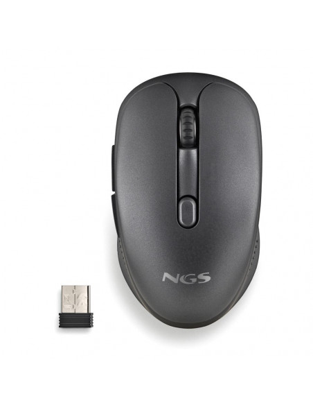 NGX Evo Rust Mouse Ottico Wireless 1600DPI 5 Tasti Nero