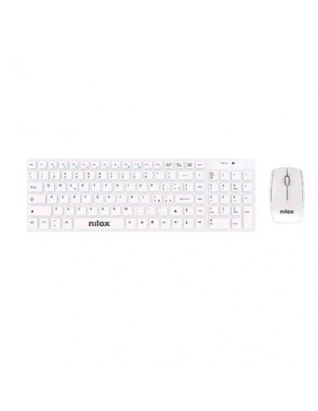 NILOX KIT TASTIERA + MOUSE WIRELESS 1.600 DPI BIANCO