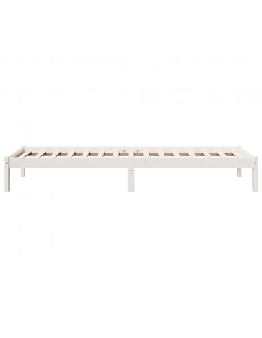 Letto Extra Lungo senza Materasso Bianco 100x210 cm in Pino