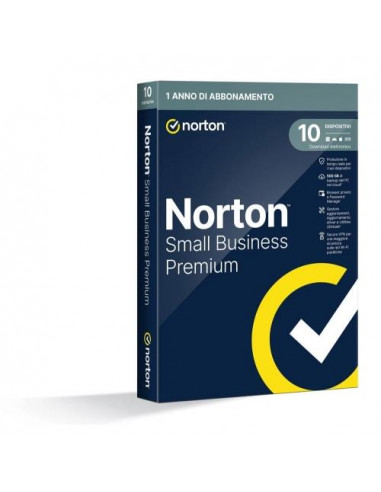 NORTON SMALL BUSINESS PREMIUM 500GB IT 1 USER 10 DEVICE 12 Mesi BOX 21454839