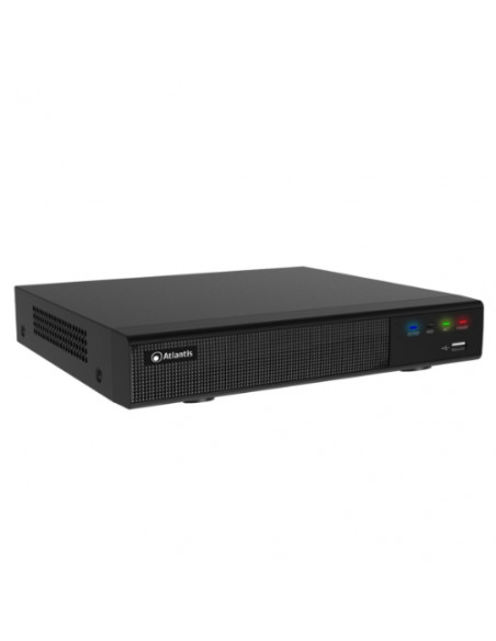 NVR 9 CANALI ATLANTIS A11-NVR0904P-AK di cui 4 canali PoE risoluzione max 8Mpx 25fps Switch 4 porte PoE 45W uscita HDMI-4K/VGA