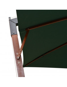 Ombrellone 300x300 cm Palo in Legno Verde