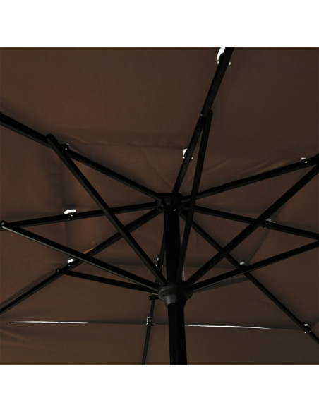 Ombrellone a 3 Livelli con Palo in Alluminio Talpa 2,5x2,5 m