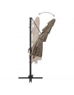 Ombrellone a 4 Livelli con Palo in Alluminio Talpa 250x250 cm