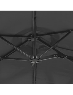 Ombrellone a Doppia Testa Antracite 316x240 cm