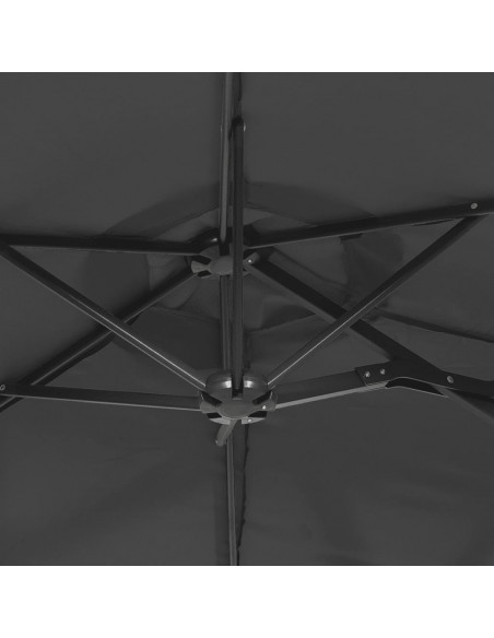 Ombrellone a Doppia Testa Antracite 316x240 cm