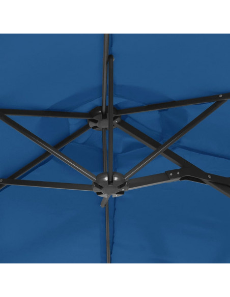 Ombrellone a Doppia Testa Azzurro 316x240 cm