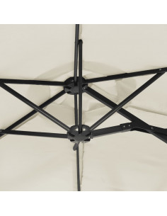 Ombrellone a Doppia Testa Bianco Sabbia 316x240 cm