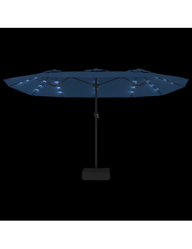 Ombrellone a Doppia Testa con LED Azzurro 449x245 cm