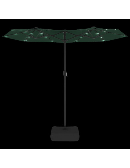 Ombrellone a Doppia Testa con LED Verde 316x240 cm