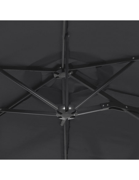 Ombrellone a Doppia Testa Nero 316x240 cm