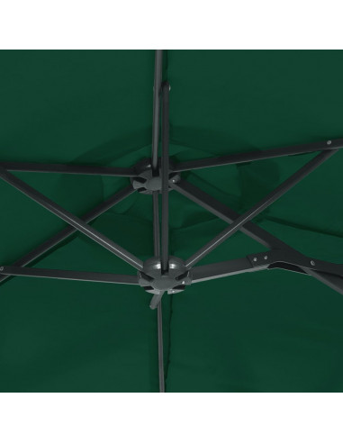 Ombrellone a Doppia Testa Verde 316x145 cm