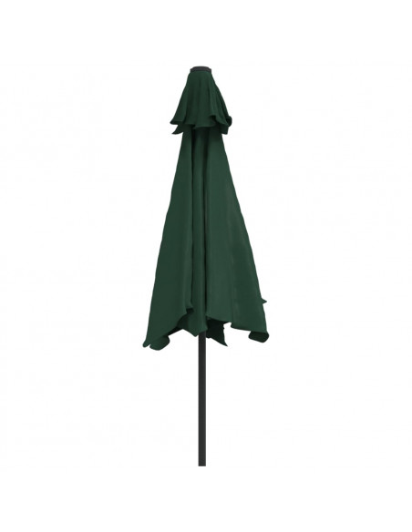 Ombrellone a sbalzo a LED 3 m Verde