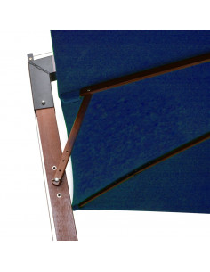 Ombrellone a Sbalzo Azzurro 3x3 m Palo in Abete Massello