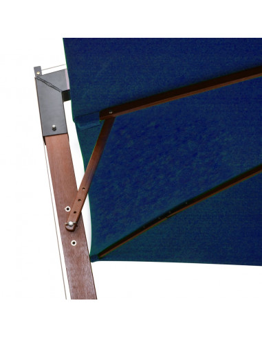 Ombrellone a Sbalzo Azzurro 3x3 m Palo in Abete Massello