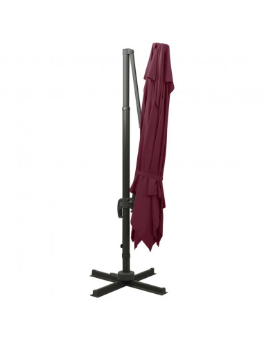 Ombrellone a Sbalzo con Doppia Copertura 300x300 cm Bodeaux