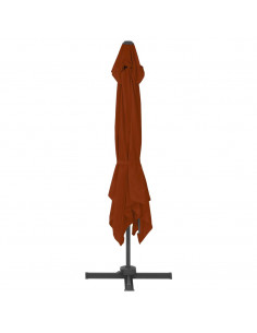 Ombrellone a Sbalzo con Palo Alluminio Terracotta 300x300 cm