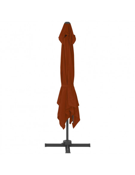 Ombrellone a Sbalzo con Palo Alluminio Terracotta 300x300 cm