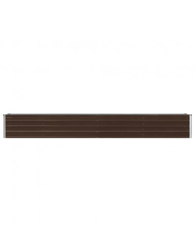 Letto Rialzato in Acciaio Zincato 320x40x45 cm Marrone