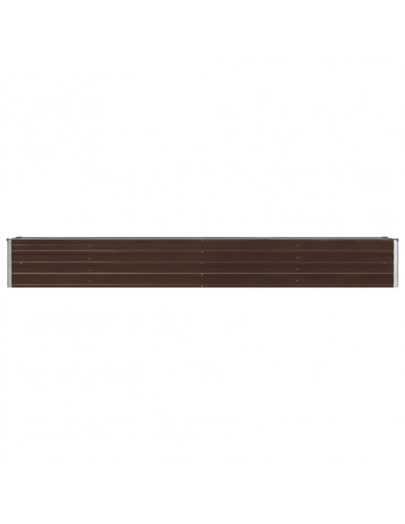 Letto Rialzato in Acciaio Zincato 320x40x45 cm Marrone