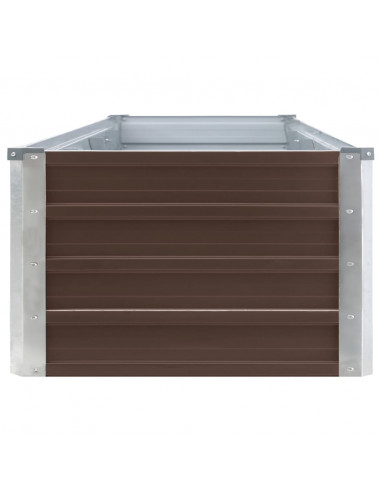 Letto Rialzato in Acciaio Zincato 320x40x45 cm Marrone