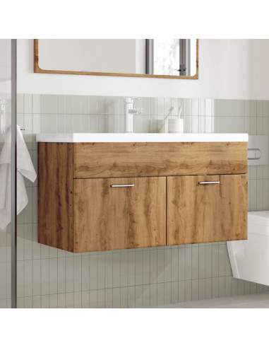 Mobile da Bagno con Lavabo Integrato Rovere Artigianale